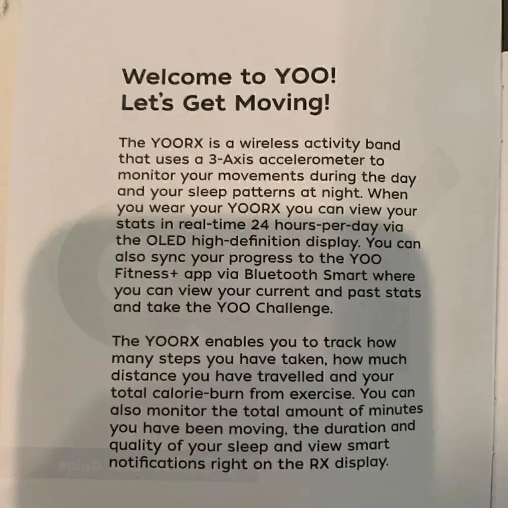 YOORX Wireless Activity Band Black